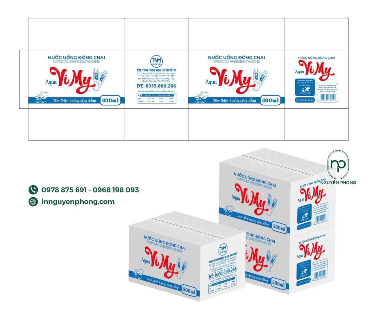 Quy cách in thùng carton đựng nước